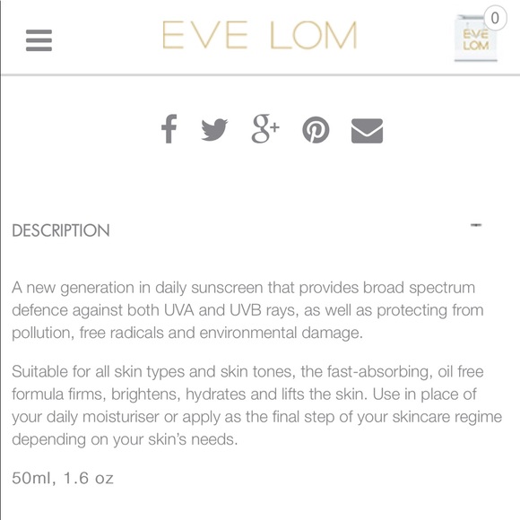 Eve Lom Daily Protection Broad Spectrum SPF 50 NWT - Picture 5 of 7
